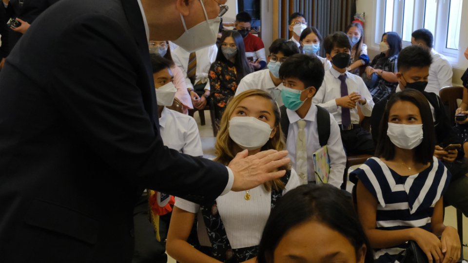 Elder and Sister Gong Uplift Cebuano Youth in Devotional